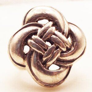 CELTIC TALISMAN KNOT STERLING SZ. 5 3/4 BY ITALIAN ARTIST HEAVY RING A